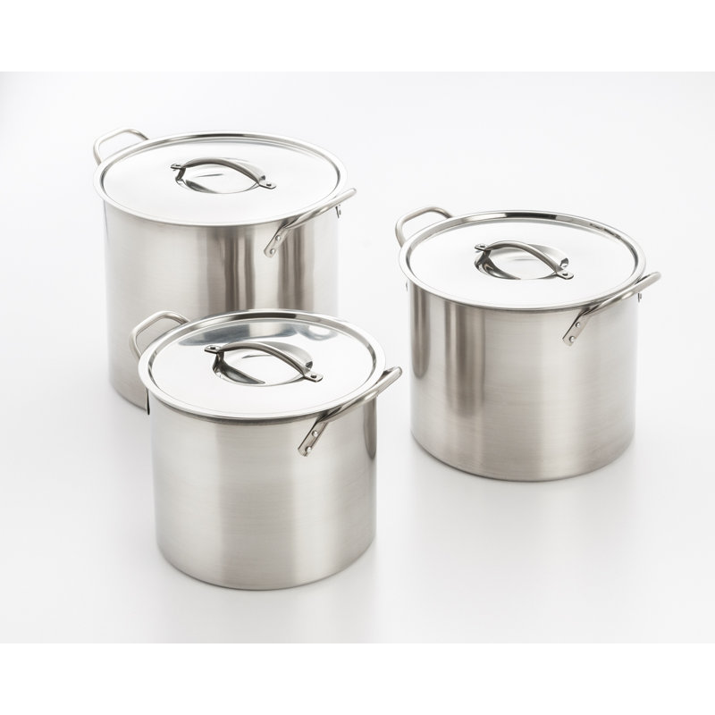 Cook Pro Stainless Steel Stock Pot Set with Lid & Reviews Wayfair